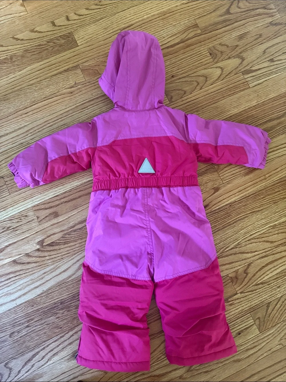 L.L. Bean Girls' Pink and Light Pink Hooded Snowsuit
